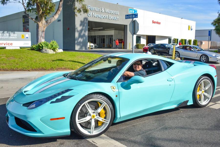 Ferrari 458 Speciale in Tiffany Blue Color '2014
